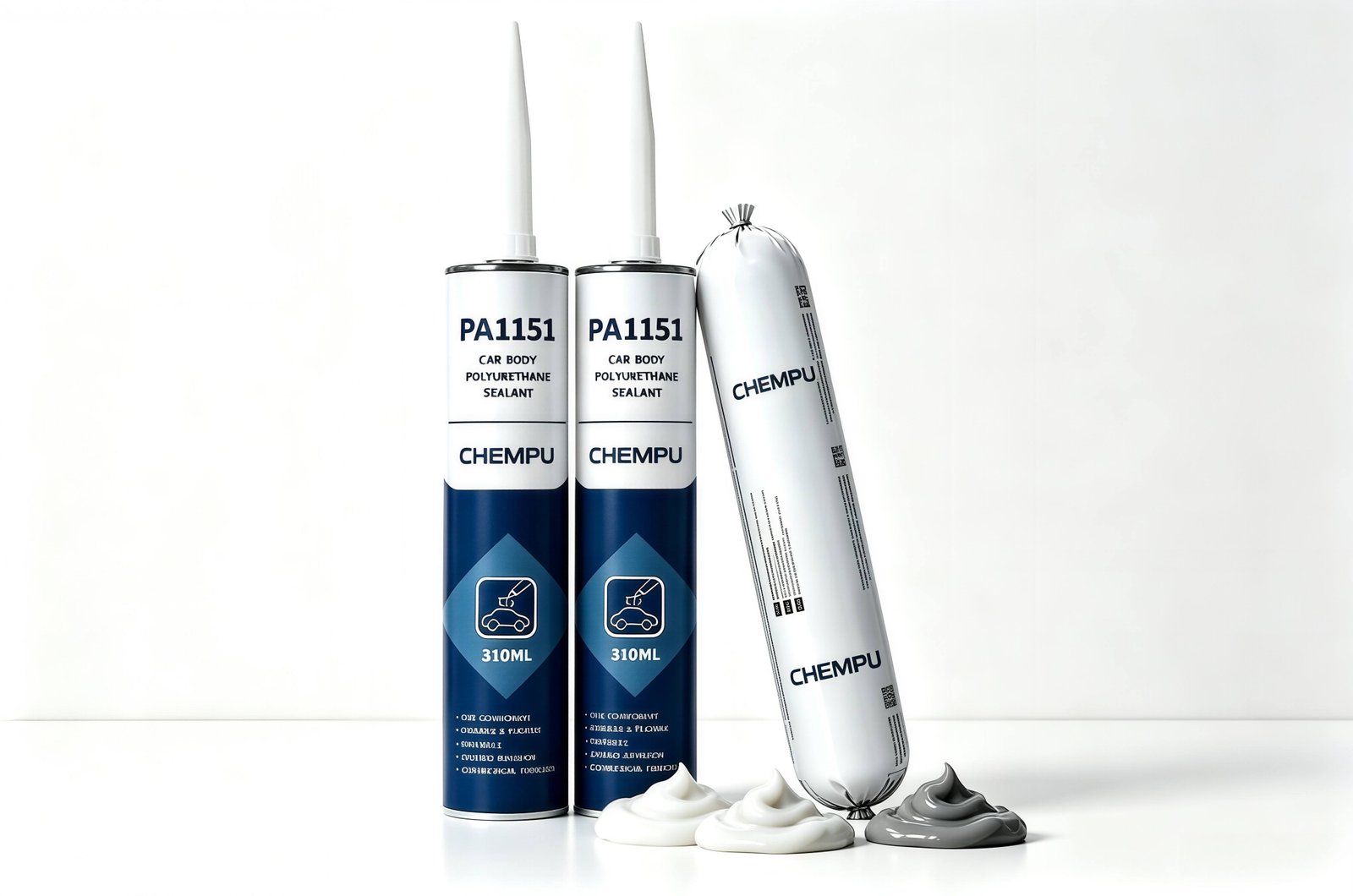 PA-1151 car body seam sealant cartridge 310ml white gray
