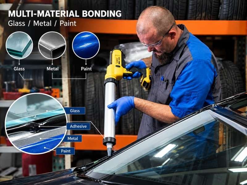 PA-1451 multi substrate primerless windshield adhesive bonding