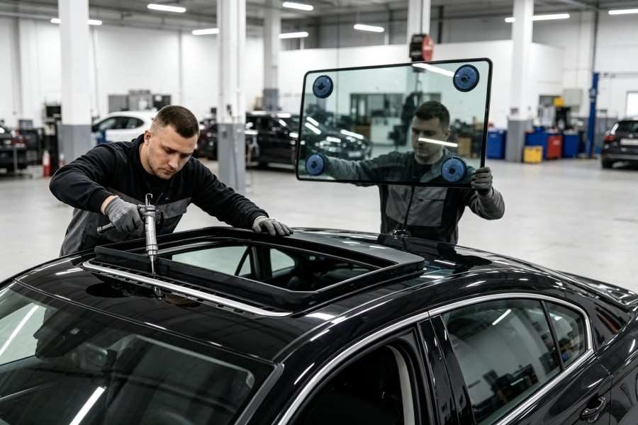PA-160N panoramic sunroof overhead glass bonding