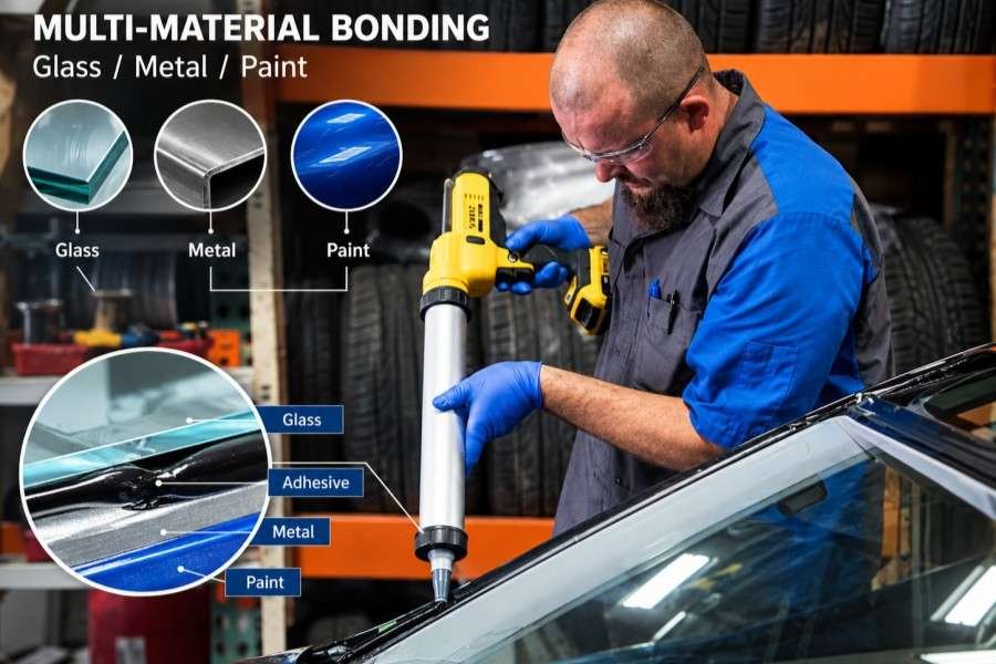 PA-1801 structural adhesive primer application on stainless steel and composites