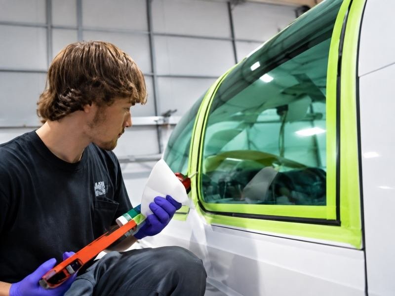 Odorless glass adhesive rail enclosed space