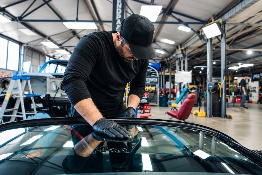Commercial freight truck windshield replacement and fleet maintenance